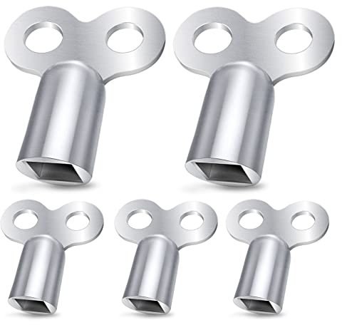 GothicBride 5 x Entlüftungsschlüssel für Heizkörper,Heizung Entlüftungsschlüssel für Alle Heizkörper,5mm Entlüftung,Reduzieren Sie den Lärm und verbessern Sie die Heizeffizienz