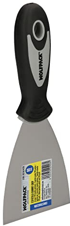 WOLFPACK LINEA PROFESIONAL Espatula Mango Gummy Grip Hoja 80 mm. Espatula Yeso, Espatula Pintor, Espatula Masillas, Espatula Pladur, etc.