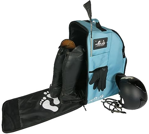 Driver13 rijlaarzenrugzak Deluxe avec helmvak, Sac à Dos pour rijlaarzen, 35 x 30 x 60 cm, Aruba Blue
