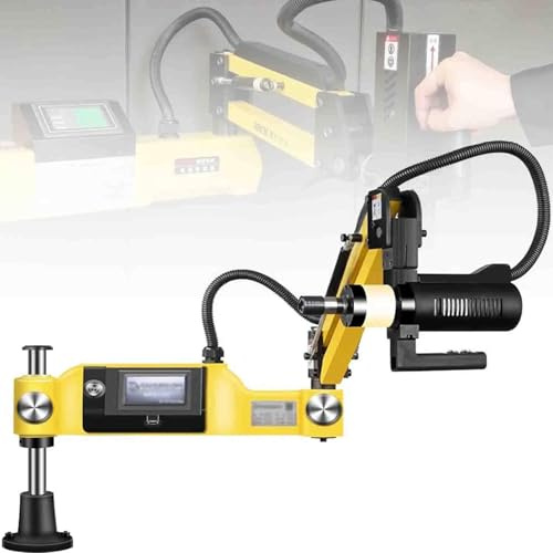 ZenSeFarin Máquinas Roscadoras Eléctricas 600W,Roscadora Neumática Aire Multidireccional 360°,Máquina Roscadora Perforación Brazo Flexible Universal Pinzas M3-M16,con 8 Pinzas,Radio Trabajo 1000Mm