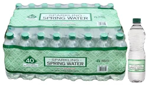 Sparkling Spring Water 40 Bottles x 500ml Case Bottled Water Multipack Refreshing Hydration Pack for Everyday Use By Red Rainbow