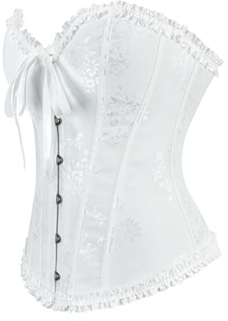 Generisch Body gainant pour femme - En dentelle - Push Up - Pour les festivités - Pour la sculpture du corps, Blanc., S