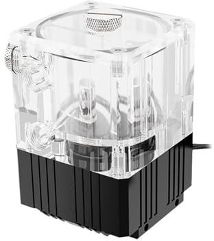 Computer Water Cooler Integrated Water Pump Tank with Brass defoamer Magnetic levitation Pump core. PUB-Q2YT(White)