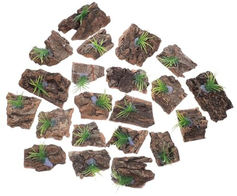Abaodam 24 Piezas de Corteza Natural Irregular para Terrarios de Reptiles, Sustrato Reutilizable para Geckos, Camaleones y Tortugas, Accesorio Decorativo para Hábitat de Reptiles
