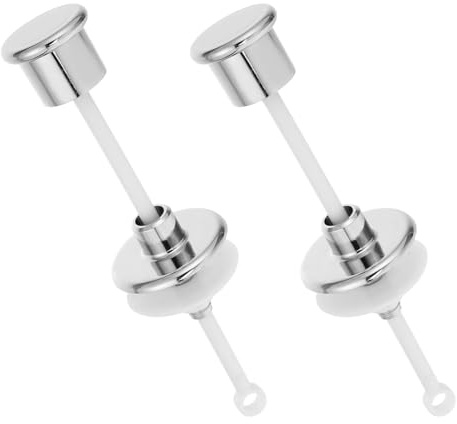 UKCOCO Pulsante di Scarico Manuale per Wc 2 Pezzi, Ricambio per Leva Water in Plastica Resistente, Compatibile Sanitari Tradizionali, Controllo Preciso del Flusso per Bagno Domestico