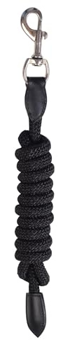 Kincade Leather Rope Halter, Black, Pony