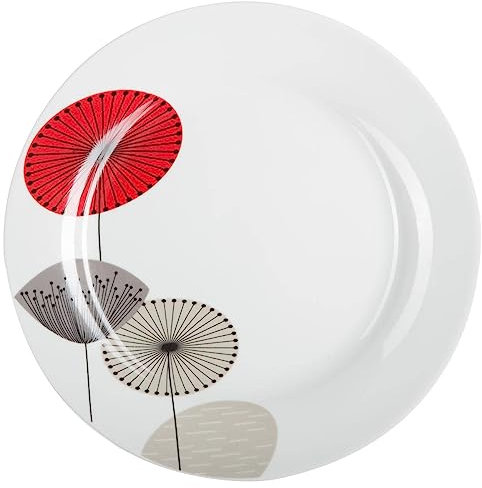 Secret de Gourmet - Porcelaine Lot de 6 Assiettes PlatesOsara 27cm Blanc