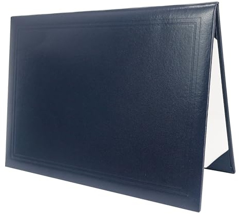 GraduatePro Certificate Holder A4 Diploma Cover Document Padded Graduation University Paper Smooth Navy 1pcs