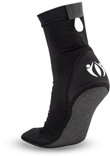 SportVerbindet Chaussettes de Beach Volleyball & Sand Football avec Semelles en Kevlar, Durables et Confortables, Noir , L
