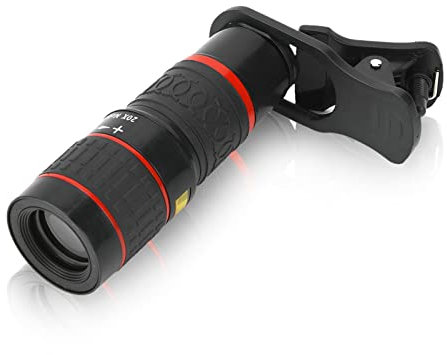Phone Camera Lens, 20X Long Focus Zoom Telephoto Lens with Phone Clip for Smart Phone/Tablet/PC, Telephoto Phone Lens with 50-200m Shooting Range