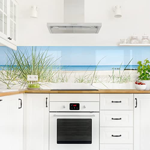 Bilderwelten Küchenrückwand Folie Glänzend 40x140 cm Ostseeküste Spritzschutz Fliesenspiegel Küche-Rückwand Motiv Klebefolie