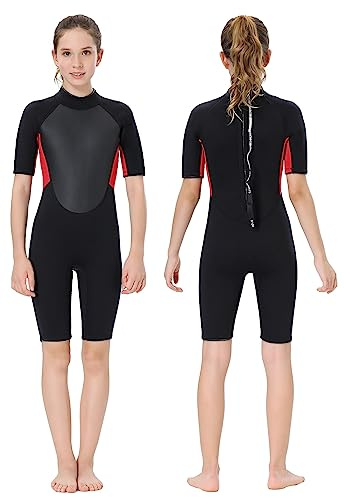 TBLUITE Wetsuit Kids for Toddler Boys Girls Child and Youth, 3mm Neoprene Shorty Wet Suits and 2mm Long Full Swimsuits Back Zip Warmth for Diving Surfing Swimming Lessons