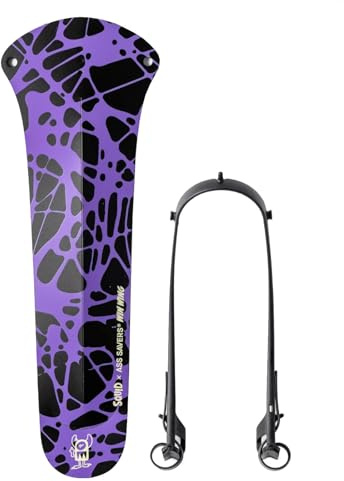 Ass Savers Win Wing 2 Gravel – Squid, Hinterradschutzblech für Gravelbikes mit schwarzem Querlenker, Reifenbreiten bis 60 mm, Ultraleicht, zum Anklippen, einfache Installation und Entfernung, sichere