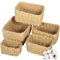 ZHHGOO 5er Set Aufbewahrungskorb Geflochten,Papierseil Braided Storage Basket,Stapelbare Speicher Storage Basket für Organisieren von Kleidung,Küchen,Badezimmer,Spielzeug Körbe Aufbewahrung