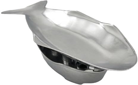 Bandeja de pescado – Bandejas para servir | Bandejas de comida | Bandejas de comida de pescado con forma de plato de pescado de aluminio, juego de ollas calientes de aluminio con forma de plato de