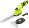 SnapFresh Akku Gras- und Strauchschere 8V 2,0Ah 2-in-1-Grasschere und Heckenschere Kabellose Drehbarer Griff, 2 Verschiedene Messer, Schnittbreite 98mm, Schnittlänge 151m, mit Akku und USB-C