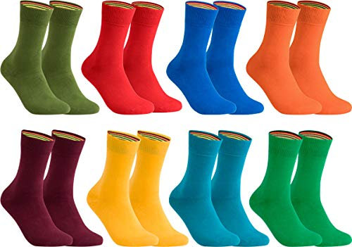 gigando Socken Herren Baumwolle Uni Farben 4er oder 8er Pack in Premiumqualität Strümpfe für Anzug, Business und Freizeit - olive, 43-46, 8 Paar - Olive