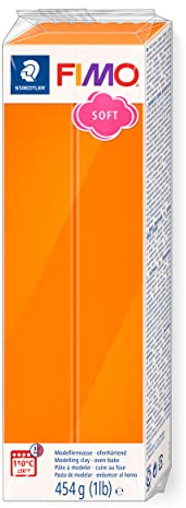 STAEDTLER FIMO soft 8021 Modelleringslera – mandarin, 454 g