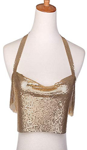 Chaîne en mailles de métal bikini chaîne de poitrine élingue licol gland diamant jupe jupe chaîne,Gold