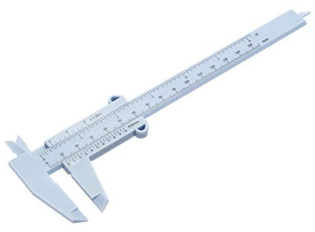 sourcing map Vernier Calibrador 150mm 6 Pulg Métrico Plástico Medida Herramienta para Precisión Medidas Fuera Dentro Profundidad Azul