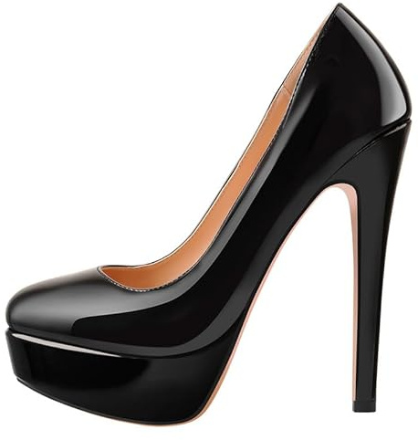 MissHeel Talons aiguilles à talon haut, talons aiguilles, Noir, 41 EU