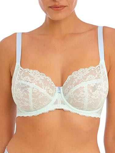Freya Women's Offbeat Underwire Side Support Bra Full Coverage, Opaque, Pure Water, 32E