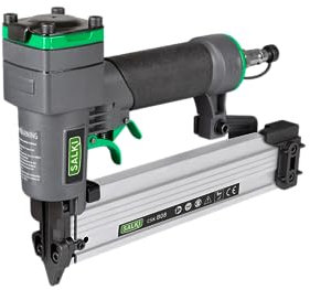 SALKI CSK PB08 Clavadora Neumática - Pistola de Clavos Neumática, Clavadora para Trabajos de Carpintería, Compatible con Clavos BRADS y PIN de 0,8mm (GA21) de 15 a 35mm de longitud.