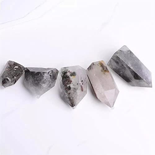 AZOOB 1 Stück 50 mm–60 mm natürlicher Edelsteinstab, Hochzeits-Souvenirs, Gäste, Volkshandwerk, grüne Phantomkristallspitze, wunderschöner Kristall ERTEYIN