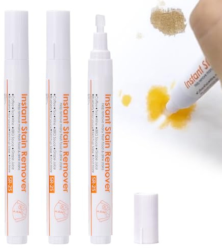 Instant Stain Remover Pen, Stain Remover for Clothes - Remove 100+ Household Stains, More effective stain removal, Quick Drying, Travel & Pocket Size (3PC)