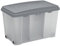 Casaria® Aufbewahrungsbox 120l mit Deckel Rollen Trennwände stapelbar transparent Kunststoff BPA-frei XXL Rollbox Kunststoffbox Büro Spielzeug Grau