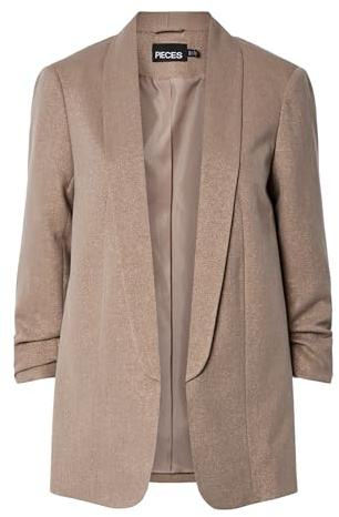 PIECES Femme Pcbosella Blazer 3/4 Glitter Noos, Fossile, M EU