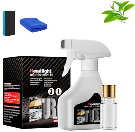MJOYIS Kit de Restauration de Phares Elementalt, Nettoyant pour Phares Lifegiverwise, Rénovateur de Phares Whimsyard, Liquide de Réparation Puissant pour Tous Types de Véhicules(SetB,3pcs)