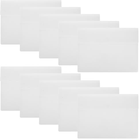 Alipis 10 Pièces Dossier Transparent avec Bouton-pression Pochette Plastique Renforcée Résistante à Eau et Aux Déchirures Organiseur de Documents pour Bureau École et Usage Professionnel