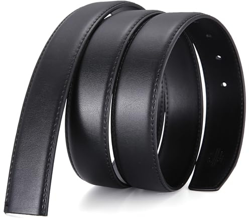 Nelbons ceinture homme sans boucle ceinture pour boucle de ceinture2.8cm/3.0cm/3.2cm/3.5cm/3.8cm largeur