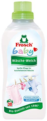 Frosch Baby Wäsche-Weich, hautschonender Weichspüler mit natürlichem Kamille-Extrakt, vegan, 30 Waschladungen, (1 x750 ml)