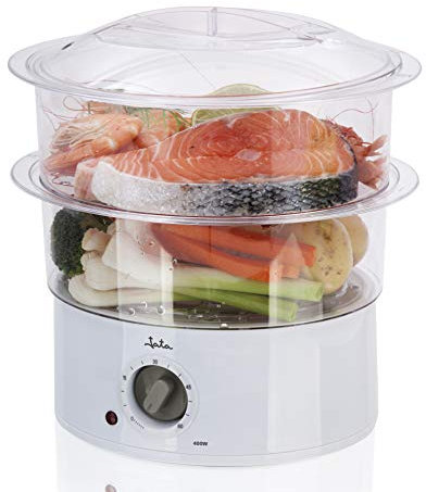 Jata CV5020 Vaporiera Elettrica, 600 W, 3.5 litri, Plastica, Bianco