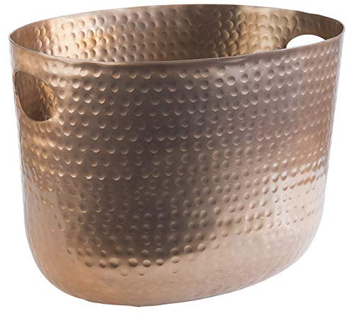 Buddy's Bar - Enfriador de botellas, cubitera de 7 litros, enfriador de vino y champán de aluminio, 30 x 23,5 cm, altura 23 cm, cobre martillado