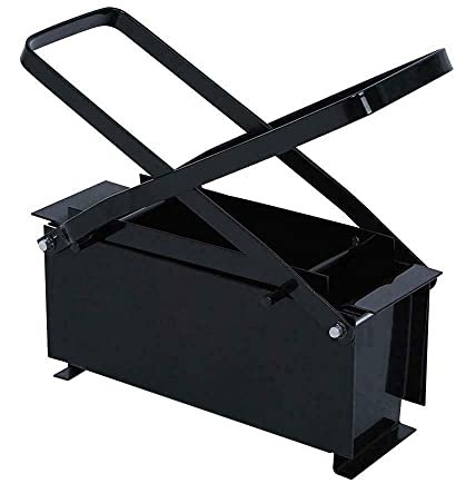 MOUMOUTEN Pressa per Carta da Bruciare, bricchette per ceppi di carta per legna da ardere in ferro per impieghi gravosi, pressa per mattoni, Presa di Carta Professionale Nero,33*15*13CM