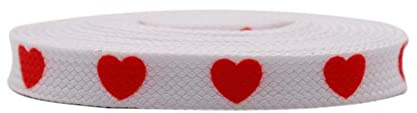 GIVBRO Lacci per Scarpe Piatte Lacci per Scarpe con Motivo a Cuore Stringhe per Scarpe Accessori di Ricambio per Scarpe da Passeggio Casual Bianco, 200 cm