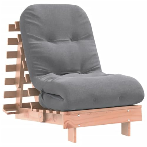 vidaXL Futonbäddsoffa med madrass 60x206x11 cm massivt douglasträ, japansk futon säng, sovrum futon soffa, futon säng med madrass, futon bäddsoffa