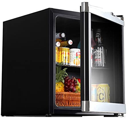 IUBGFTO Bar à Glace pour Boissons, Petit réfrigérateur Domestique de Bureau, Petite Armoire à vin réfrigérée avec Porte en Verre, Cave à vin indépendante de 42 L