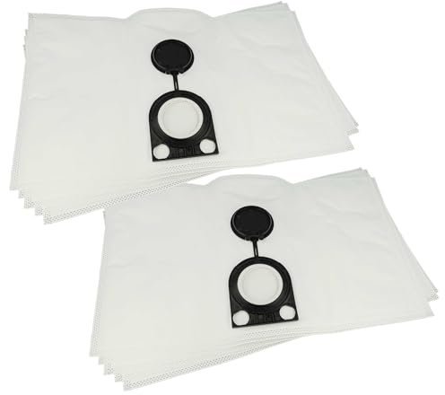 vhbw 10x Staubbeutel kompatibel mit Starmix TS 1214 RTS Staubsauger - Mikrovlies, 20 l Füllvolumen, 31cm x 51cm Weiß