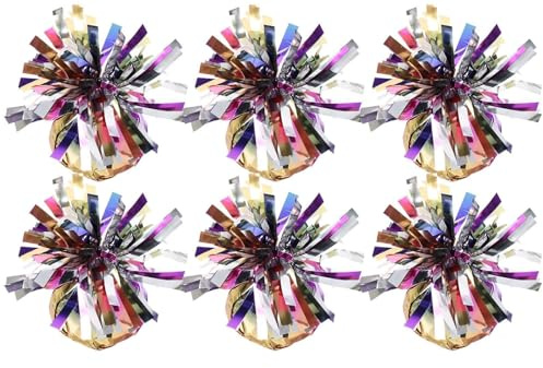 Toyvian 6 Piezas Pesas para Globos Reutilizables de Film para Decoración de Fiestas y Bodas, Accesorio para Globos de Helio Que Evita Que Floten, Adecuado para Eventos