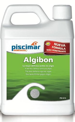 Piscimar PM-614 Algibon: algicida polivalente Especial para el Mantenimiento. Botella 1 kg.
