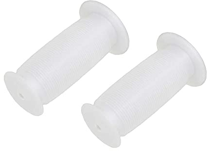 White 12 Mushroom Grips 7/8 Long 85mm for 12 Bikes, Kids Bikes.