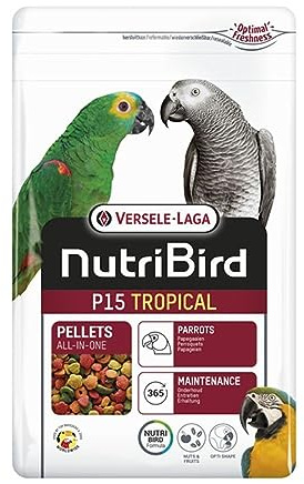 Nutribird P15 Tropical 10 kg- Alimento de Mantenimiento para Loros y papagayos Multicolor 10 kg | Comida para pájaros | Alimento para Loros V22129