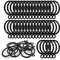 JNBGTU 50 Stücke Vorhang Ringe Schwarz Vorhang Hängend Gardinenringe 38mm Innendurchmesser Metall Vorhang Ringe mit Clip für Fenstervorhang Bettvorhang Duschvorhang
