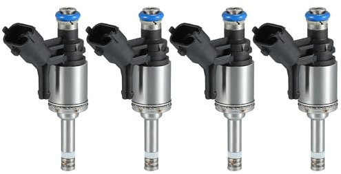 VekAuto 4 Injecteurs De Carburant Compatibles pour Peugeot 3008 1.6 Thp 2009-2016, Buse D'Injection De Carburant En Plastique Noir Assortie De Débit