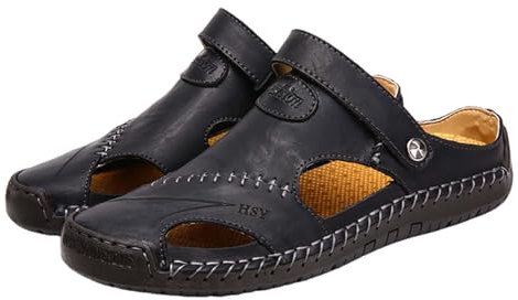 Herren Sandalen Sport Sommer Strand Hausschuhe Schiebe Outdoor Remote Hausschuhe Sandalen Schuhe Herren Sportlich Elegant (Black, 40)