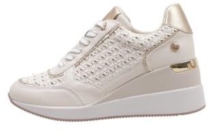 XTI - Zapatilla Mujer Beige - Calzado Cómodo y Versátil - Moda Casual - Modelo 14393001 (Talla 39)